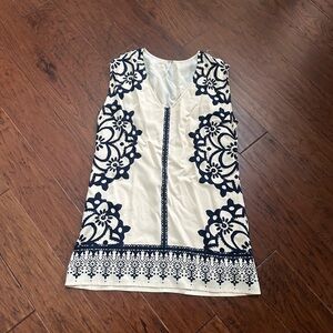 Freepeople Navy and White Sleeveless Dress